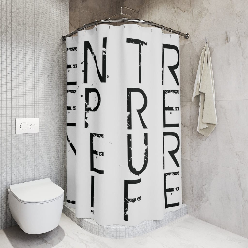 Entrepreneur Life Polyester Shower Curtain - White - Entrepreneur Life