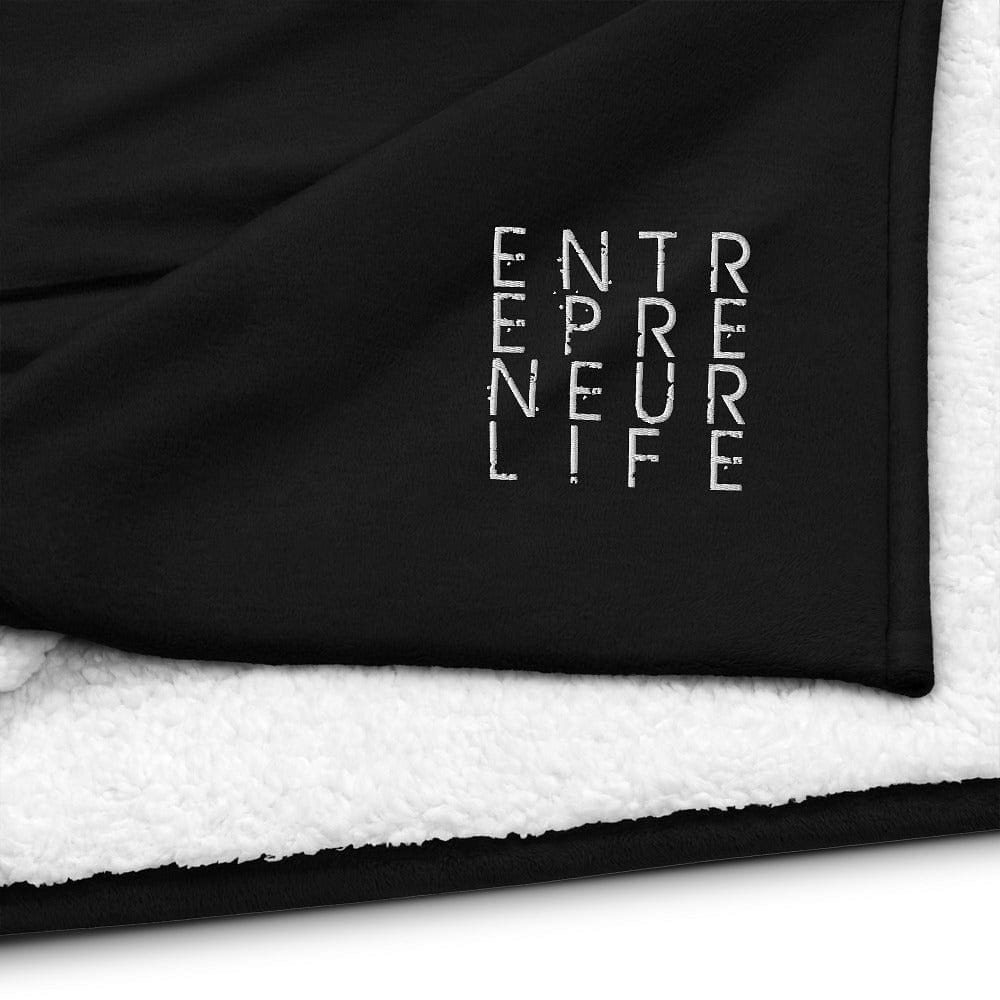 Entrepreneur Life Sherpa blanket close-up